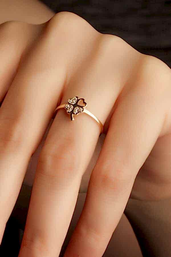 4 Yapraklı Yonca Yüzük